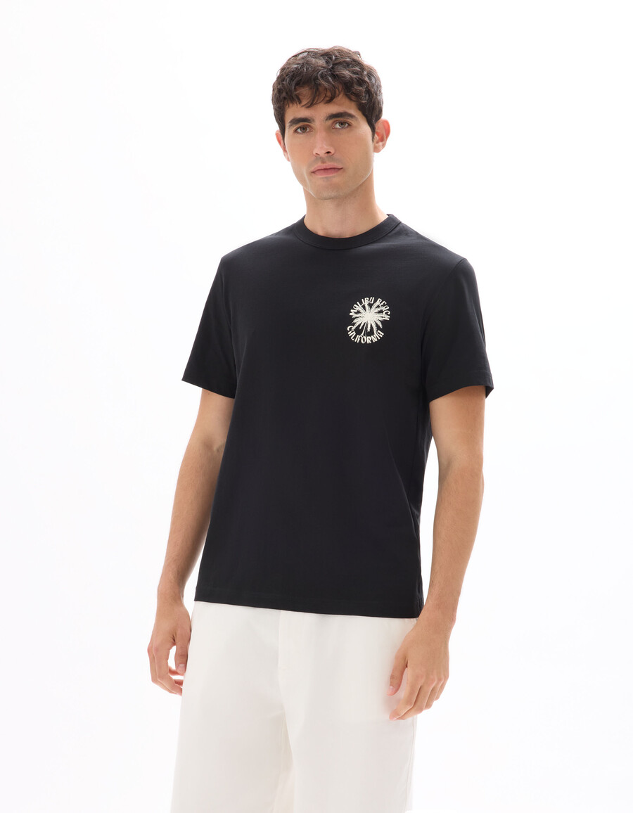 camiseta de cuello redondo 100 algodón estampado urbano