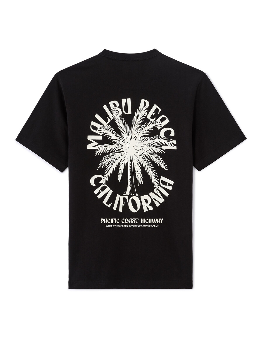 camiseta de cuello redondo 100 algodón estampado urbano