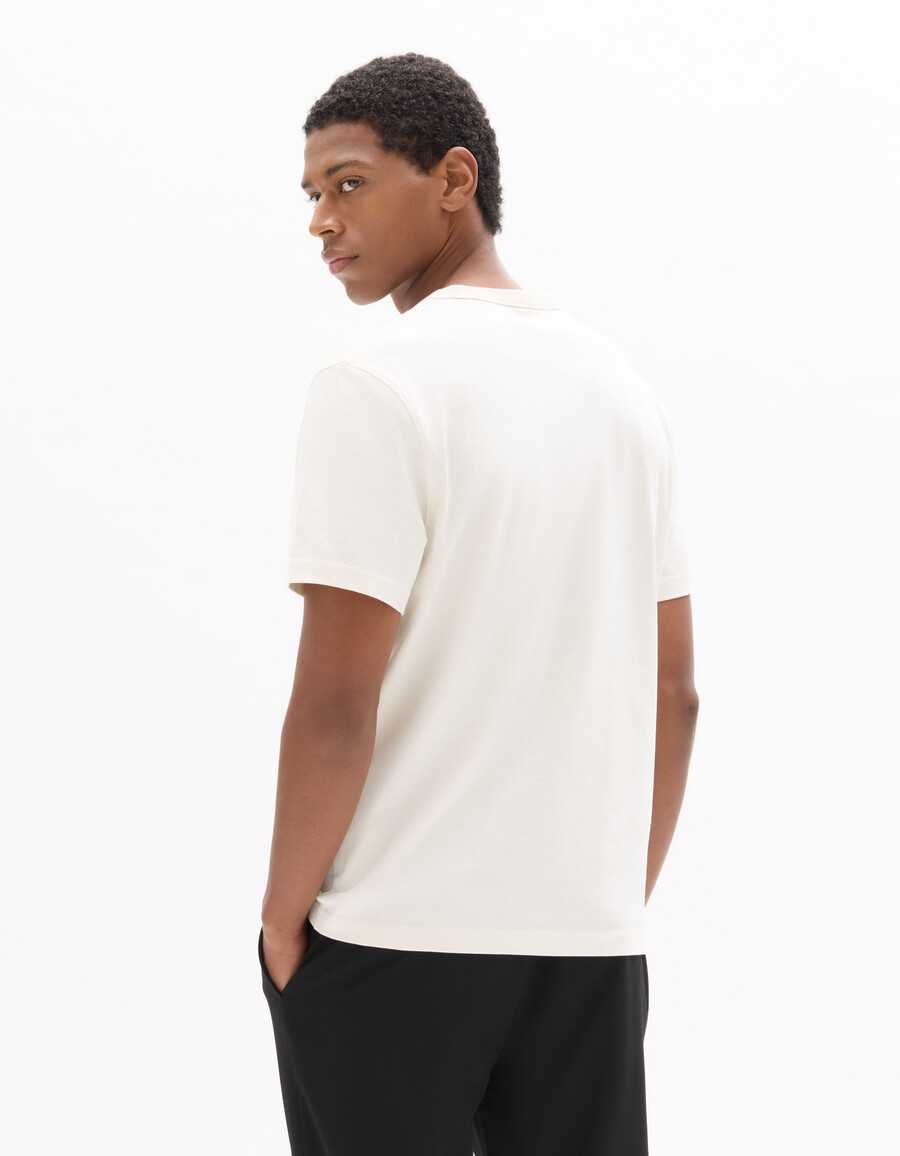 camiseta de cuello redondo cuadrado 100 algodón de peso pesado