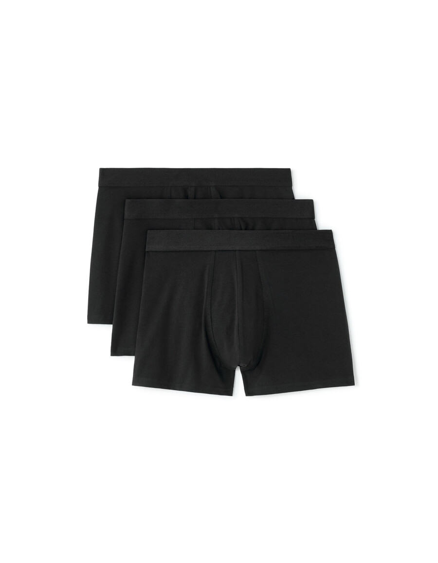 pack de 3 calzoncillos bóxer negros lisos